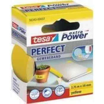 Adhesive fabric tape Tesa GEWEBEBAND 2.75 cm x 38 m, yellow, model 56343-37-3