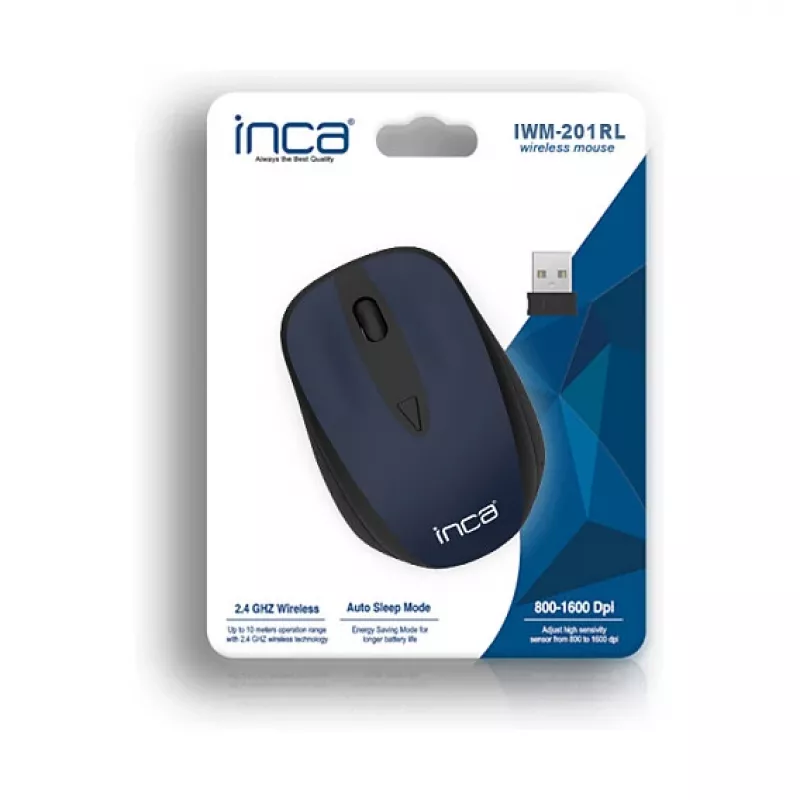 Cian Technology GmbH INCA Mouse IWM-201RL Nano-USB Wireless 1600 DPI BL/SW retail - Mouse