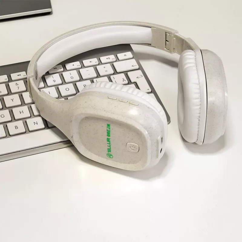 Headphones Tellur Green Bluetooth Over-Ear Headphones Pulse Foldable Cream TLL511441