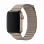 Leather Loop strap for Apple Watch 44mm — Devia Elegant Stone, leather magnetic closure