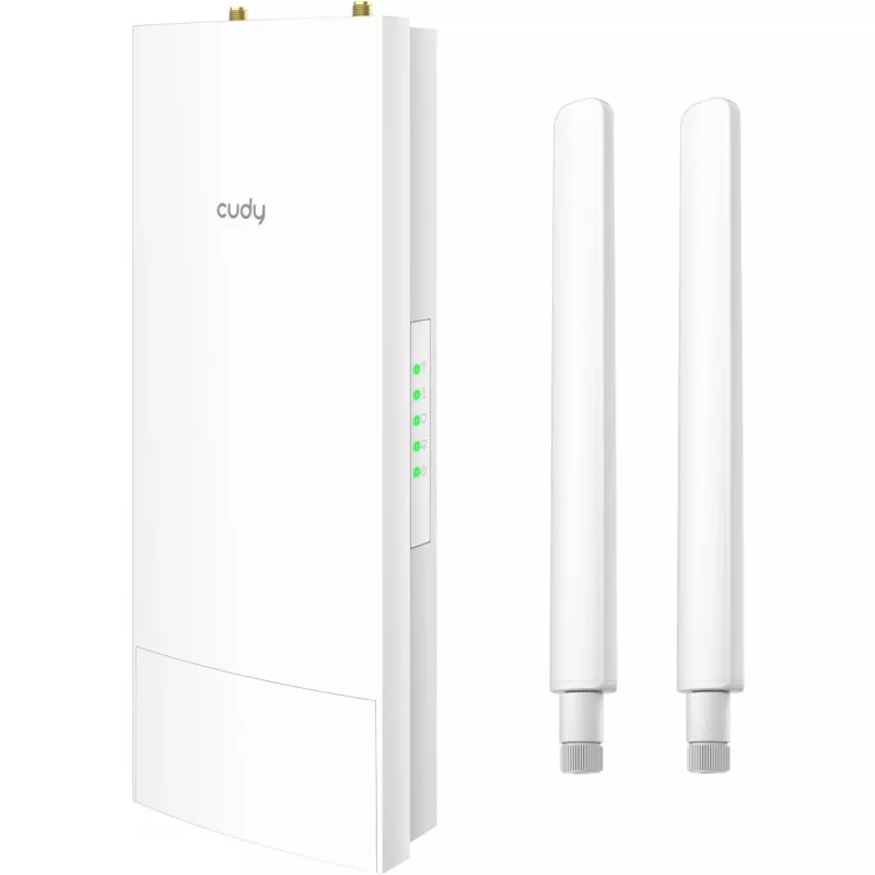 Access Point Cudy AP1300 Outdoor — dual-band 2.4/5 GHz, 300/867 Mbps, IP65, PoE, 2 external RP‑SMA antennas