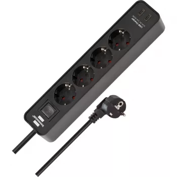 Power Extension Brennenstuhl 1153240106 1.5m 4 AC Outlets Indoor Black