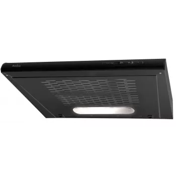 Built-in cooker hood AMICA OSC6212B, 600 mm, max extraction 163 m³/h, aluminium grease filter, LED, 3 speeds