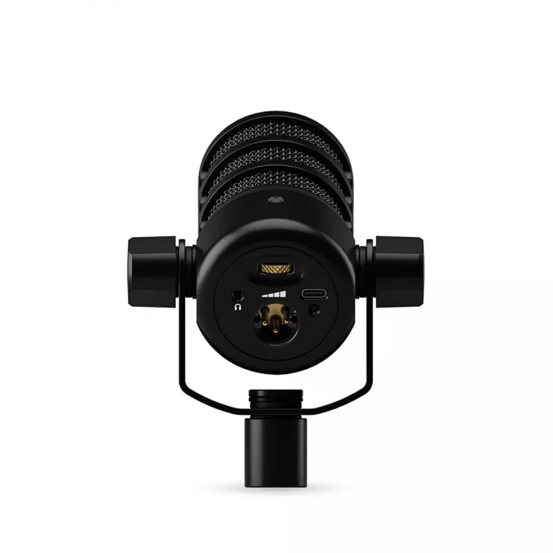 Studio microphone RØDE PodMic USB — cardioid XLR/USB, 24-bit/48 kHz, USB-C, headphone out, rotary volume, black