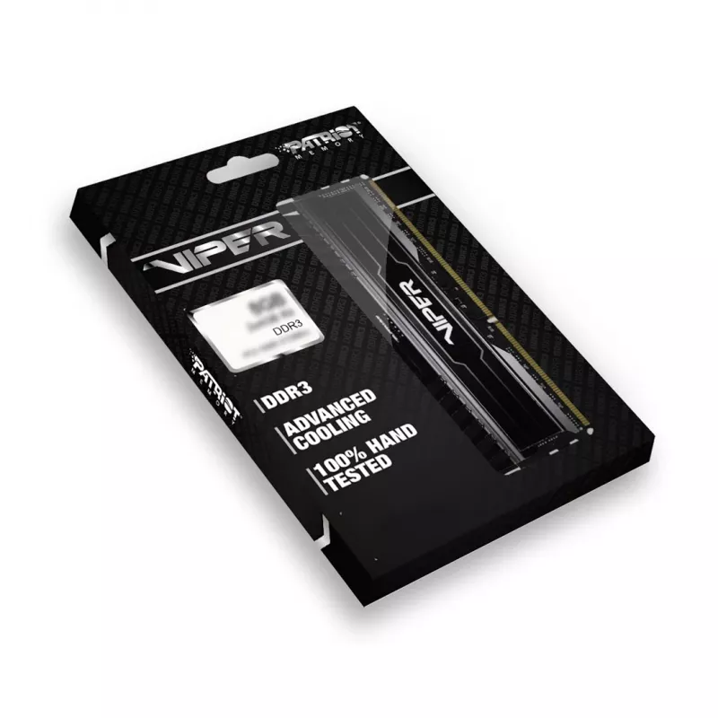 Patriot Viper 3 Black Mamba PV38G160C9K memory 8 GB (2x 4 GB) DDR3 1600 MHz CL9 DIMM, Black