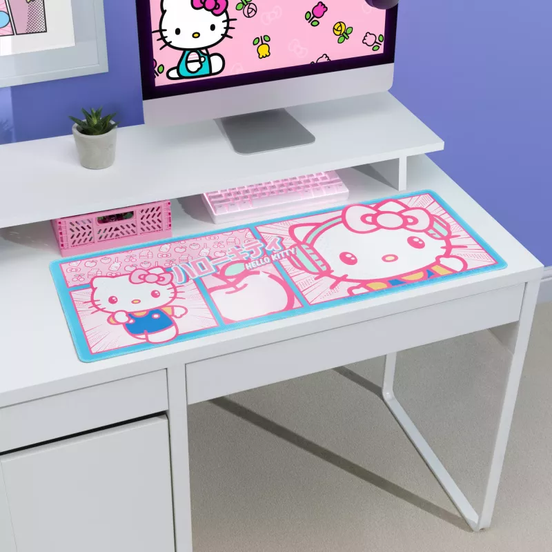 Desk mat Paladone Hello Kitty — large soft surface for keyboard and mouse, anti-slip base