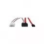 Inter-Tech - SATA-Cable - Slimline SATA to SATA, Internal Power Supply, 2-pin - 60cm - Red (88885302)