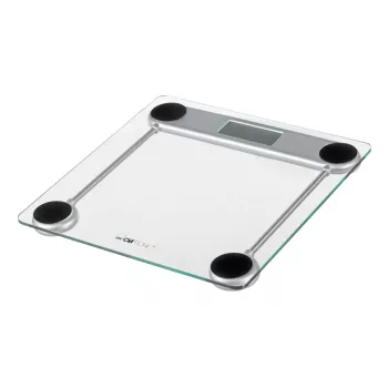 Electronic personal scale CLATRONIC PW 3368 — max 150 kg, accuracy 100 g, glass platform