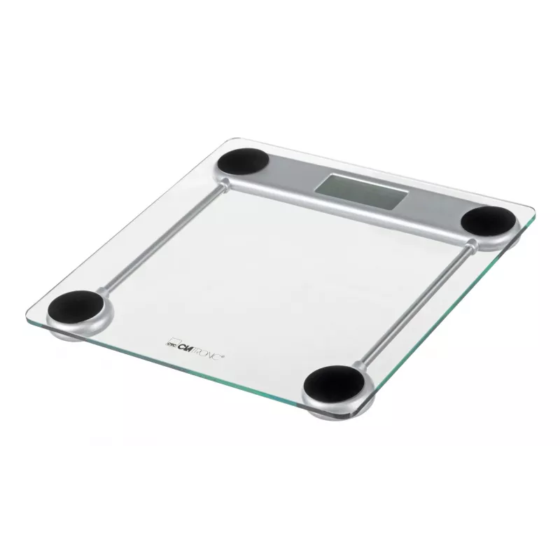 Electronic personal scale CLATRONIC PW 3368 — max 150 kg, accuracy 100 g, glass platform