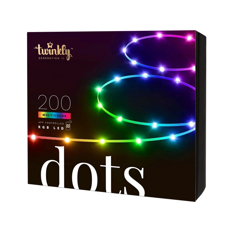 LED garland Twinkly TWD200STP-TEU multicolour indoor strip, 5 cm spacing, IP20, transparent cable