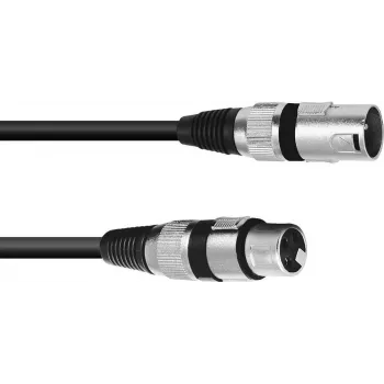 XLR cable Omnitronic 3022075B — 1x XLR male to 1x XLR female, 0.2 m