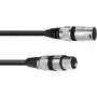 XLR cable Omnitronic 3022075B — 1x XLR male to 1x XLR female, 0.2 m