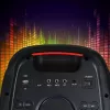 Portable speaker MANTA ATTIS SPK0802 120W, Bluetooth, wired input, rechargeable, FM, LED lights
