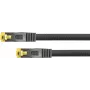 Python® Series RJ45 Patch Cable with Cat.7 Raw Cable, Latch Protection (RNS®) and Nylon Braiding, S/FTP, PiMF, Halogen-Free, 600MHz, OFC, black, 25m (8070PY-250S)