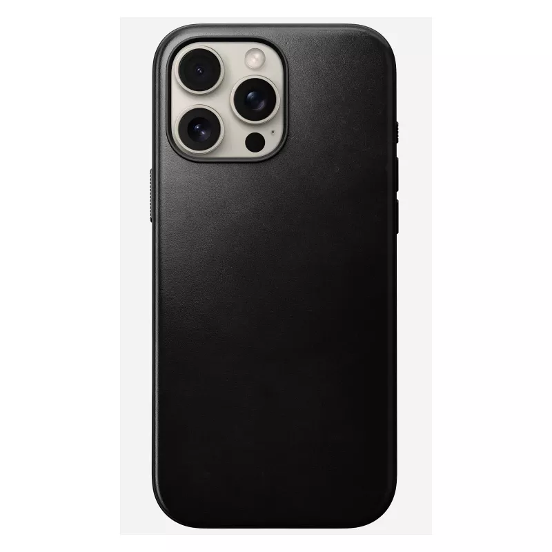 Mobile phone cover Nomad Modern Leather Case for iPhone 16 Pro Max, 6.9 inch (17.5 cm), black, leather+PC+TPU