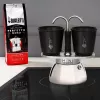 Bialetti Mini Express Induction Moka Pot Set 7310, 2 Cups with 2 Glasses