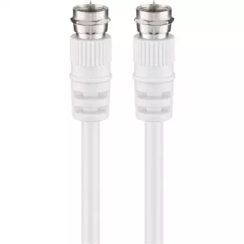 Wentronic Goobay SAT Connection Cable, White, 1.5 m - F-Plug F-Plug (11721)