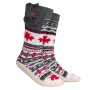 Slipper boot Glovii GQ4M unisex — winter polyester upper, synthetic outsole, carbon fibres, uni size, multi-pattern (grey/red/white)
