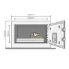 Yale YSV/170/DB2/P Freestanding safe 3.8 l Steel Pink