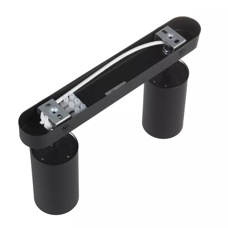 Maclean MCE452 B Wall and Ceiling Spotlight, Movable, Aluminium, 2xGU10, Black Matt