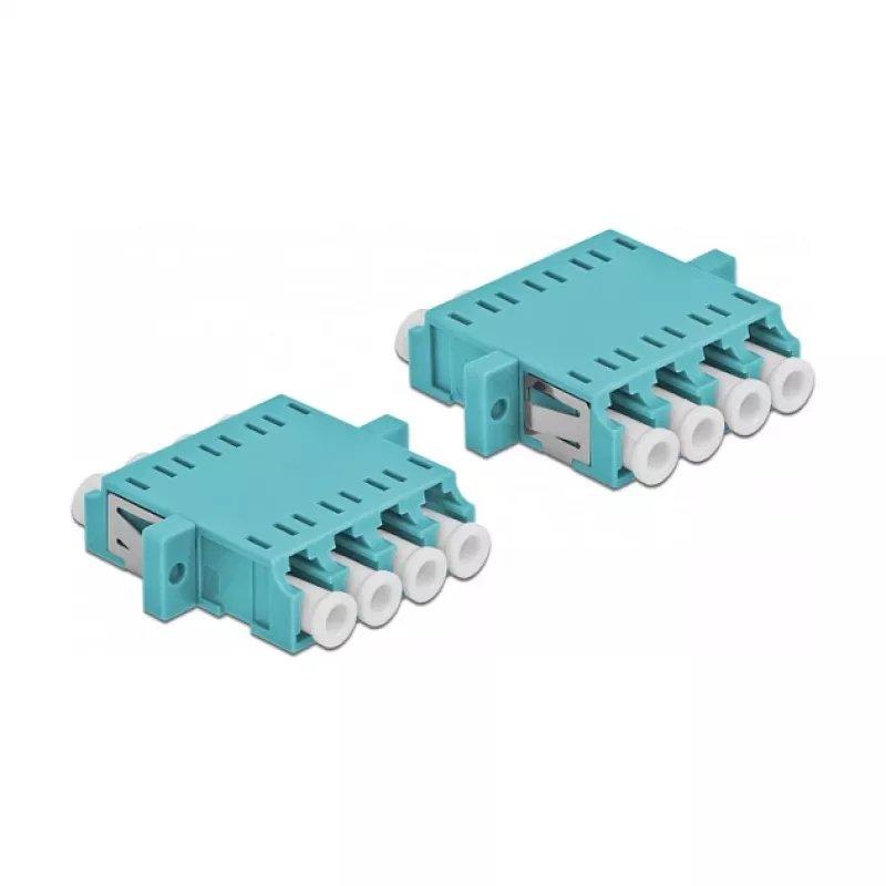 Fibre optic adapter DELOCK LC Female–Female OM3 duplex (2 pcs)