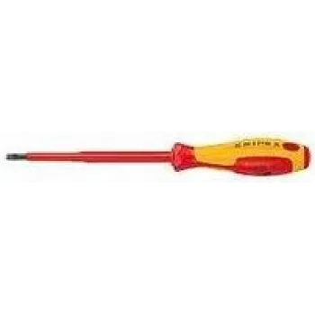 Knipex VDE VDE Slotted Screwdriver Blade Width: 4 mm Blade Length: 100 mm DIN EN 60900 (98 20 40)