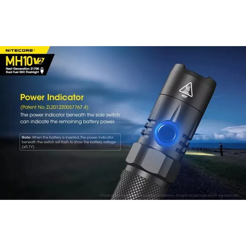 Hand flashlight Nitecore MH10 V2 Black