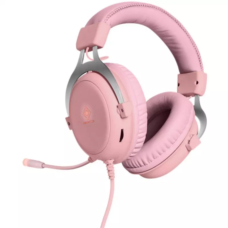 Deltaco GAM-030-P Headphones and Headset Wired Headband Gaming USB Type-A Pink (GAM-030-P)