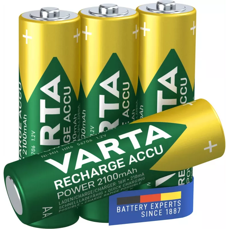 VARTA HR6 AA Recharge Accu Power 2100 mAh 56706 Rechargeable batteries 4 pc(s) Green, Yellow