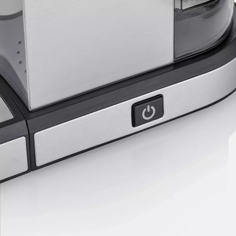 Espresso machine SEVERIN Newspresa KA 5997 — semi-automatic, 1 L water tank, 1350 W, ground coffee input, black/brushed steel/chrome