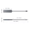 USB hub Aukey CB-H36 — 4-port USB 3.2 Gen 1 Type-A, host USB 2.0, 5000 Mbit/s, aluminium silver