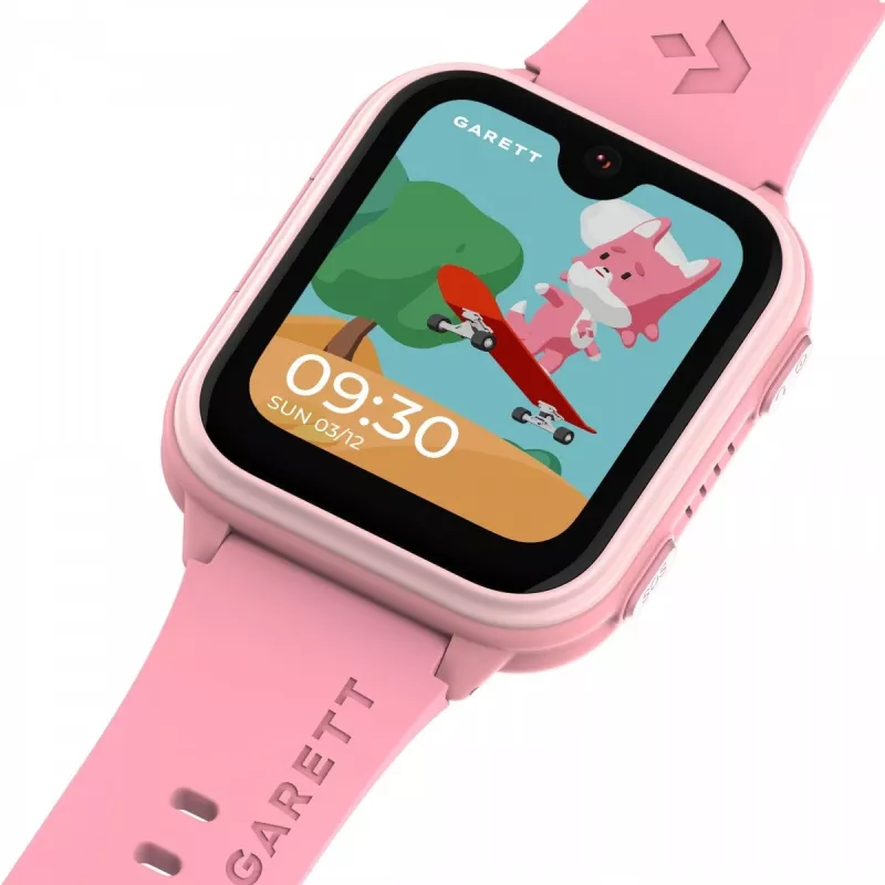 Smartwatch Garett Kids Vibe Ai 4G pink with GPS tracking and waterproof design