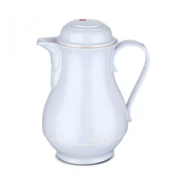 Thermos jug ROTPUNKT 1.2 L, ivory — 24 h hot / 36 h cold, hand grip, 199×255 mm