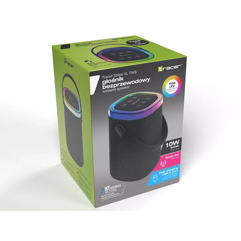 True Wireless Stereo Bluetooth Earbuds TRACER TRAGLO47615 with RGB Lighting