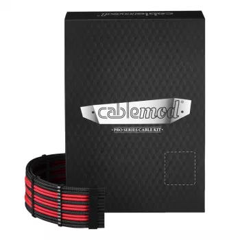 Power cable kit CableMod PRO Series ModMesh C-Series for Corsair RMi/RMx — Black/Red sleeved cables
