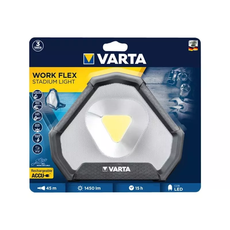 Freestanding work light Varta Work Flex Black