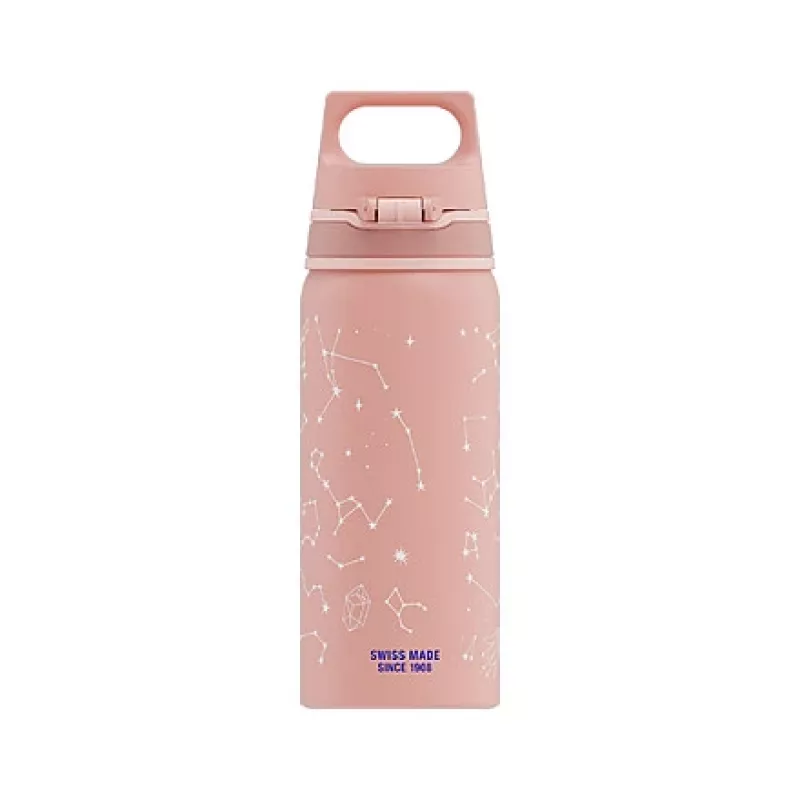 Aluminium drinking bottle Sigg 6005.10 — 600 ml, 7.1 cm diameter, 145 g, Blue/Pink