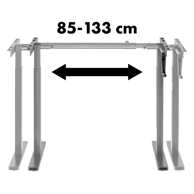 Manual height-adjustable desk MACLEAN MC-790NG — max load 60 kg, max height 120 cm