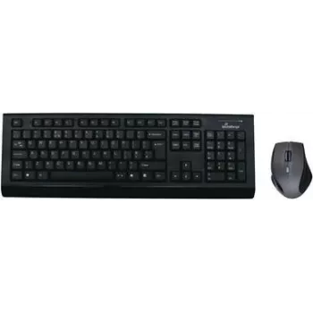 MediaRange MROS104 - Keyboard-and-Mouse-Set - Wireless - QWERTY - GB - Grey, Black (MROS104UK)