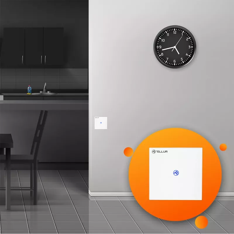 Smart WiFi switch Tellur SS1N — 1 port, 1800W, 10A