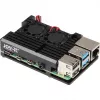 JOY-IT RPI CASE ALU07F - Enclosure for Raspberry Pi 4, Alu, Fan, black (RB-ALUCASEP4+07FAN)