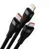 USB Cable Baseus CASS030101 1.2m USB A/USB C USB C/Micro-USB B/Lightning Black