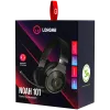 LORGAR Noah 101, Gaming headset with microphone, 3.5mm jack connection, cable length 2m, foldable design, PU leather ear pads, size: 185*195*80mm, 0.245kg, black