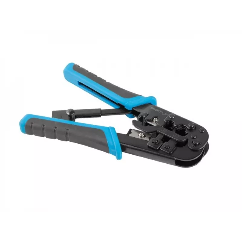 Crimping tool LANBERG NT-0201 for RJ-45 connectors, 180 mm, 315 g, black/blue