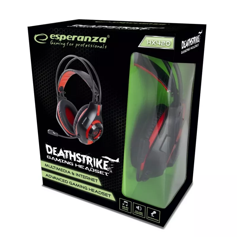 Gaming headphone with microphone deathstrike