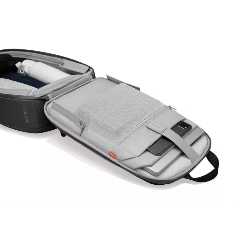 Anti-theft backpack XDDESIGN BOBBY EDGE Grey — water-resistant, everyday commuter bag