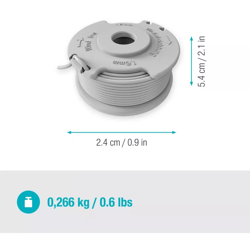 String trimmer spool Gardena 5412-20 grey ABS nylon 1 pc