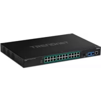 TRENDnet TI-RP262I - Industrial - Switch - managed - 24 x 10/100/1000 (PoE+) + 2 x SFP - rack-mountable - PoE+