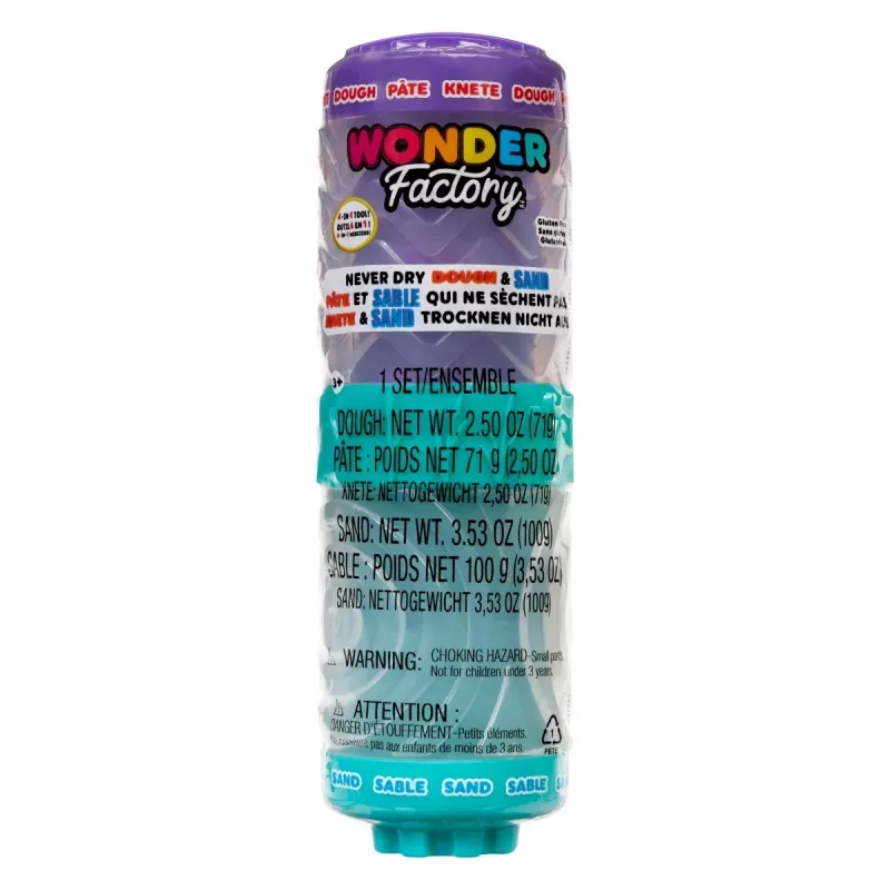 Plastic mass Wonder Factory Never Dry Dough, Purple Teal
