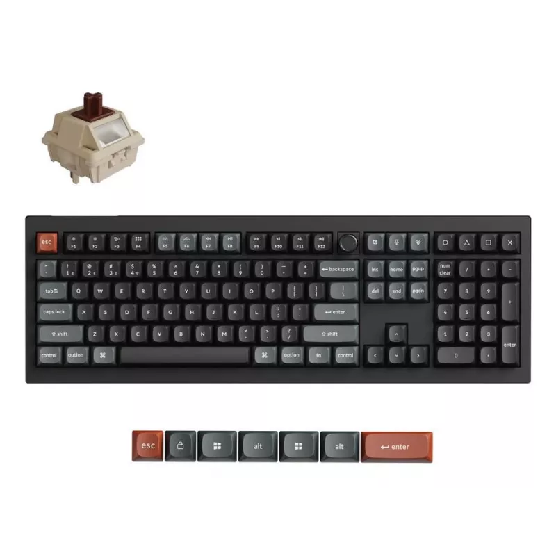 Mechanical full-size keyboard Keychron V6 Ultra 8K — QWERTY, Bluetooth, RGB, Black